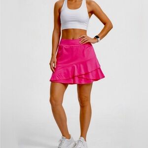 Tail Ruffled Flounce Skort Golf~Tennis~Pickleball Hot Pink Sz Large 💚